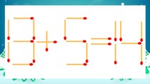 【マッチ棒クイズ】1本だけ動かして正しい式に：13+5=14？