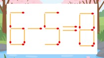 【マッチ棒クイズ】1本だけ動かして正しい式に：6-5=8？