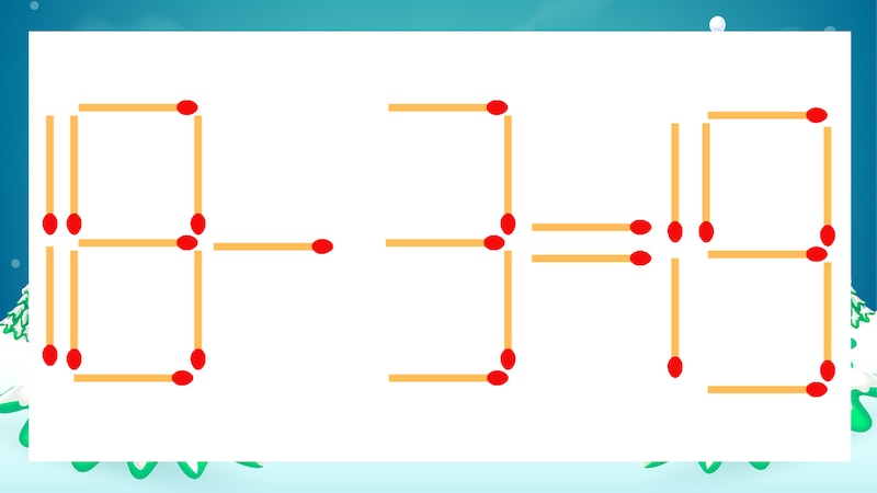 【マッチ棒クイズ】1本だけ動かして正しい式に：18-3=19？の画像