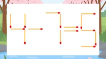 【マッチ棒クイズ】1本だけ動かして正しい式に：4-7=5？