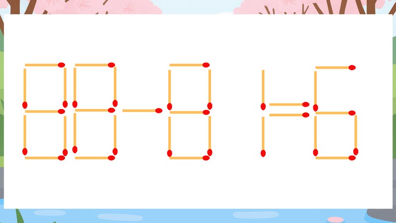 【マッチ棒クイズ】1本だけ動かして正しい式に：88-81=6？の画像