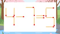 【マッチ棒クイズ】1本だけ動かして正しい式に：4-7=5？