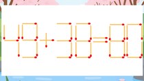 【マッチ棒クイズ】1本だけ動かして正しい式に：49+38=80？