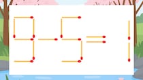 【マッチ棒クイズ】1本だけ動かして正しい式に：9-5=1？