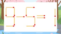 【マッチ棒クイズ】1本だけ動かして正しい式に：9-5=1？