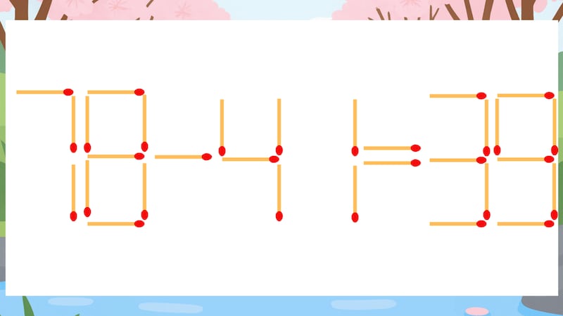 【マッチ棒クイズ】1本だけ動かして正しい式に：78-41=39？の画像