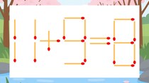 【マッチ棒クイズ】1本だけ動かして正しい式に：11+9=8？