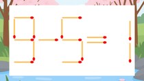 【マッチ棒クイズ】1本だけ動かして正しい式に：9-5=1？