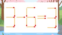 【マッチ棒クイズ】1本だけ動かして正しい式に：3-6=3？