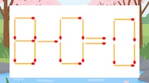 【マッチ棒クイズ】1本だけ動かして正しい式に：8-0=0？