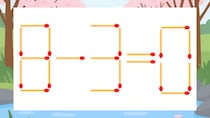 【マッチ棒クイズ】1本だけ動かして正しい式に：8-3=0？