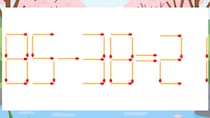 【マッチ棒クイズ】1本だけ動かして正しい式に：85-38=21？