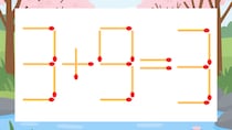 【マッチ棒クイズ】1本だけ動かして正しい式に：3+9=3？