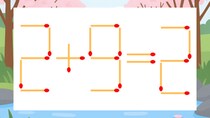 【マッチ棒クイズ】1本だけ動かして正しい式に：2+9=2？