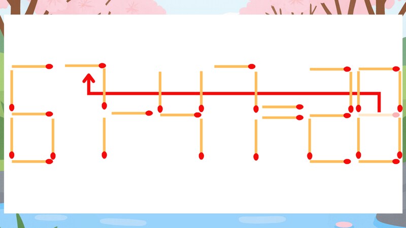 【マッチ棒クイズ】1本だけ動かして正しい式に：61-47=28？の正解画像