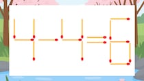 【マッチ棒クイズ】1本だけ動かして正しい式に：4-4=6？