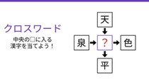 【二字熟語クロスワード】真ん中に隠れた一文字！4つの熟語を繋ぐ共通の漢字は何でしょう？