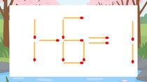 【マッチ棒クイズ】1本だけ動かして正しい式に：1-6=1？