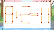 【マッチ棒クイズ】1本だけ動かして正しい式に：8+2=11？