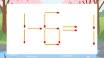 【マッチ棒クイズ】1本だけ動かして正しい式に：1-6=1？