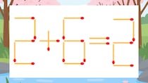 【マッチ棒クイズ】1本だけ動かして正しい式に：2+6=2？