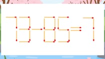 【マッチ棒クイズ】1本だけ動かして正しい式に：73-85=7？