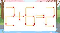 【マッチ棒クイズ】1本だけ動かして正しい式に：2+6=2？