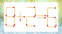 【マッチ棒クイズ】1本だけ動かして正しい式に：8＋2＝6？