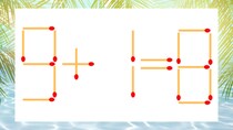 【マッチ棒クイズ】1本だけ動かして正しい式に：9＋1＝8？