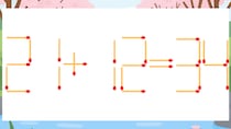 【マッチ棒クイズ】1本だけ動かして正しい式に：21+12=34？