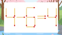 【マッチ棒クイズ】1本だけ動かして正しい式に：4-6=4？
