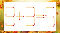 【マッチ棒クイズ】1本だけ動かして正しい式に：8＋3＝5？