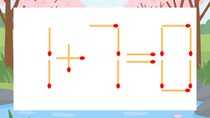 【マッチ棒クイズ】1本だけ動かして正しい式に：1+7=0？