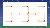 【マッチ棒クイズ】1本だけ動かして正しい式に：3-3=6？