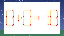 【マッチ棒クイズ】1本だけ動かして正しい式に：8+0=18？