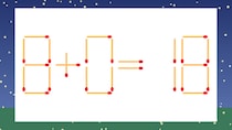 【マッチ棒クイズ】1本だけ動かして正しい式に：8+0=18？