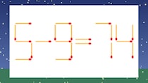 【マッチ棒クイズ】1本だけ動かして正しい式に：5-9=74？