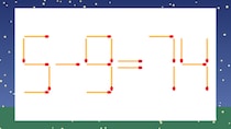 【マッチ棒クイズ】1本だけ動かして正しい式に：5-9=74？