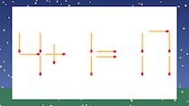 【マッチ棒クイズ】1本だけ動かして正しい式に：4+1=17？