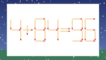 【マッチ棒クイズ】1本だけ動かして正しい式に：4+84=96？