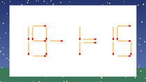 【マッチ棒クイズ】1本だけ動かして正しい式に：19-1=15？