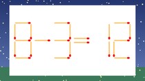 【マッチ棒クイズ】1本だけ動かして正しい式に：8-3=12？