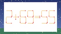 【マッチ棒クイズ】1本だけ動かして正しい式に：2+69=55？