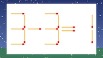 【マッチ棒クイズ】1本だけ動かして正しい式に：3-3=1？