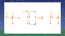 【マッチ棒クイズ】1本だけ動かして正しい式に：4-70=14？