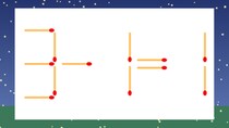 【マッチ棒クイズ】1本だけ動かして正しい式に：3-1=1？