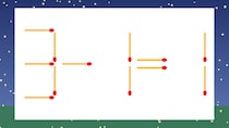 【マッチ棒クイズ】1本だけ動かして正しい式に：3-1=1？
