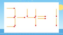 【マッチ棒クイズ】1本だけ動かして正しい式に：3-4=1？