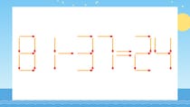 【マッチ棒クイズ】1本だけ動かして正しい式に：81-37=24？