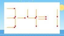 【マッチ棒クイズ】1本だけ動かして正しい式に：3-4=1？